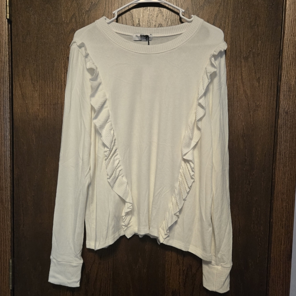 Michael Stars Kristi Ruffle Top - Picture 1 of 3